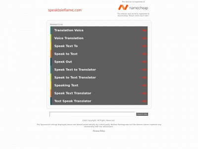 speaktoinflame.com snapshot