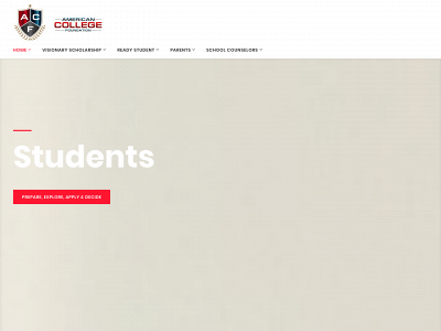 americancollegefoundation.org snapshot