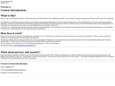 customintroductions.com snapshot