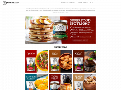 andeanstarsuperfoods.com snapshot
