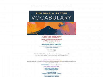 www.wordsofobscurity.com snapshot