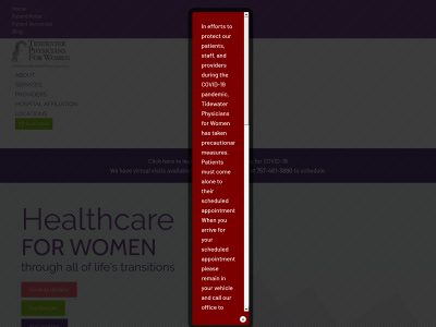 tidewaterobgyn.com snapshot