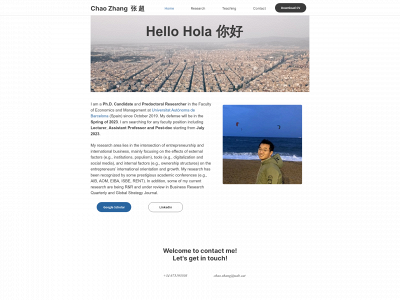 chao-zhang.net snapshot