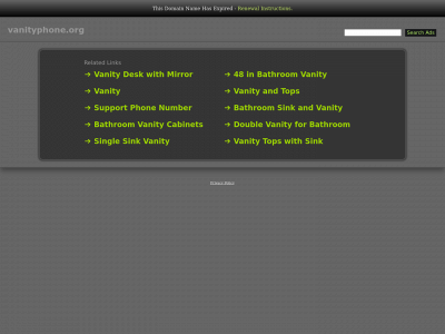 vanityphone.org snapshot