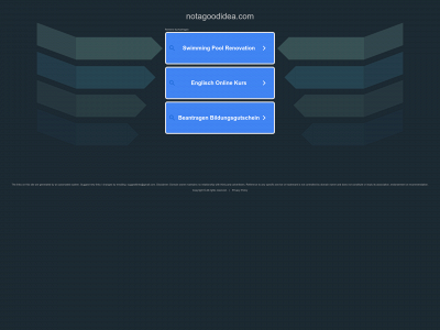 notagoodidea.com snapshot