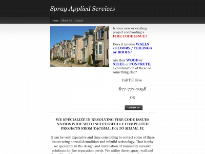 sprayappliedservices.com snapshot