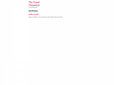 thetravelthesaurus.com snapshot