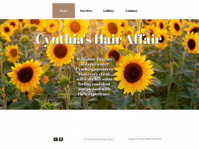 cynthiashairaffair.com snapshot