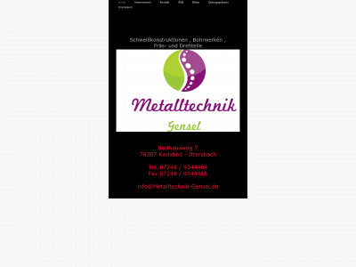 metalltechnik-gensel.de snapshot