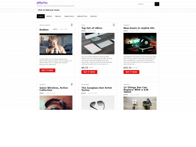 jiffyflix.com snapshot