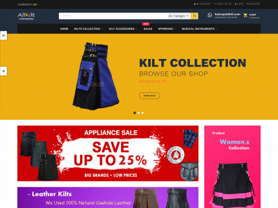www.allkilt.com snapshot