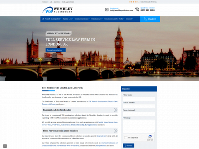 wembleysolicitors.com snapshot