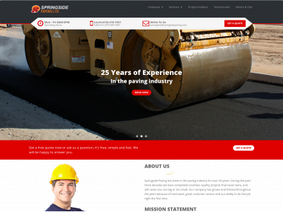 springsidepaving.com snapshot