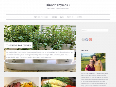 dinnerthymes2.com snapshot