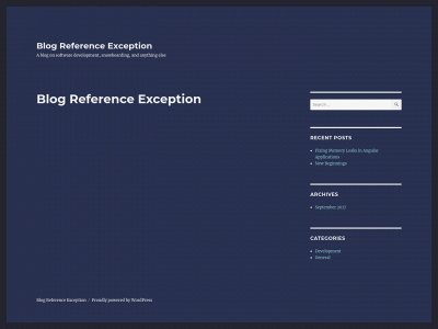 blogreferenceexception.com snapshot