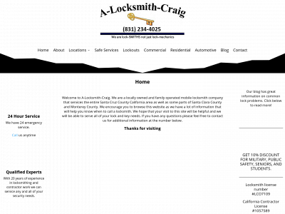 a-locksmith-craig.com snapshot