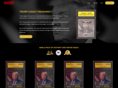 trumplegacytreasures.org snapshot