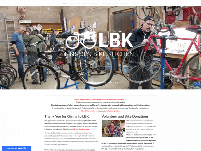 www.lincolnbikekitchen.org snapshot