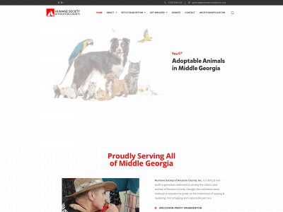 humanesocietyhoco.org snapshot