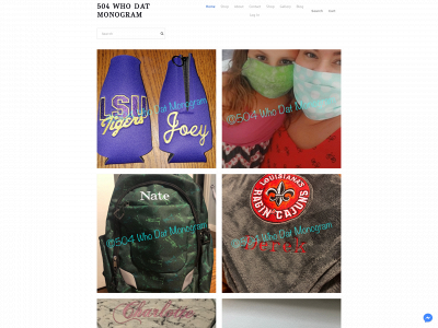 www.504whodatmonogram.com snapshot