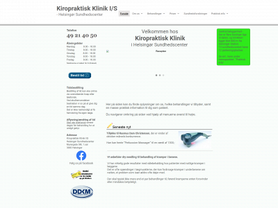 kiropraktor-helsingoer.dk snapshot