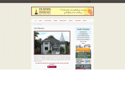 tustinconservancy.org snapshot