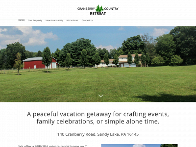 cranberrycountryretreat.com snapshot