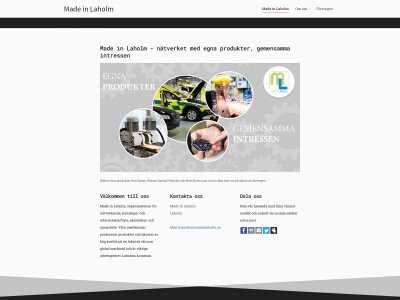 madeinlaholm.se snapshot