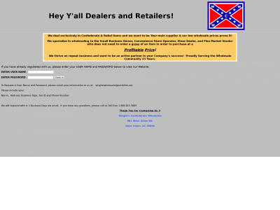 wrightsconfederatewholesale.com snapshot