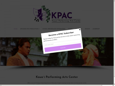 kauaiperformingarts.org snapshot