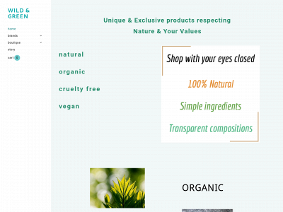 www.wildandgreenboutique.com snapshot