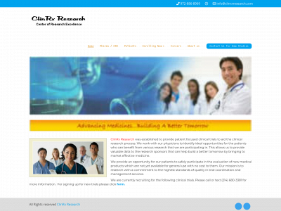 clinrxresearch.com snapshot