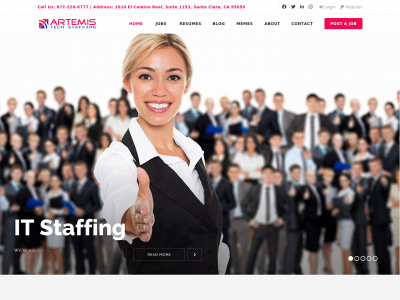 artemistechstaffing.com snapshot