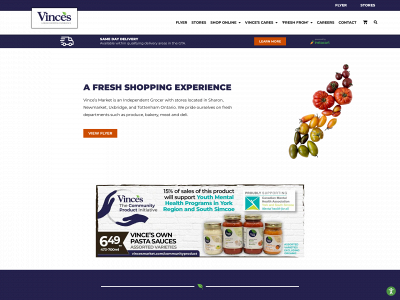 vincesmarket.com snapshot