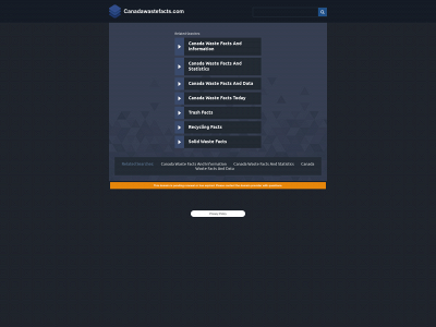 canadawastefacts.com snapshot