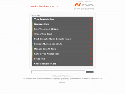 freedomlifeadventures.com snapshot