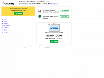 artoftheovershare.com snapshot