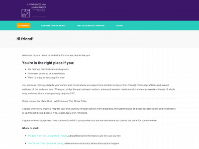 livingliveswithlungcancer.com snapshot