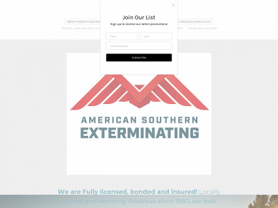 www.americansouthernexterminating.org snapshot
