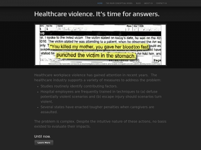 healthcareviolence.com snapshot
