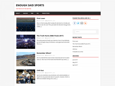 enoughsaidsports.com snapshot