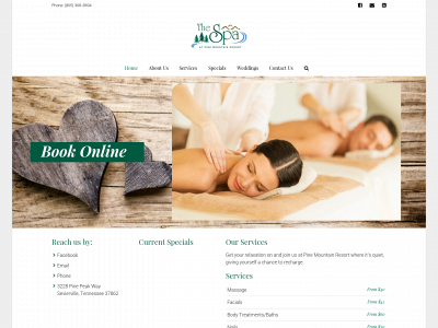 thespaatpinemountainresort.com snapshot