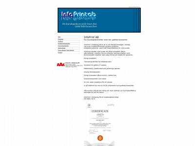 infoprint.se snapshot