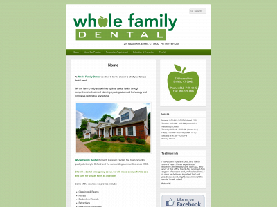 enfieldwholefamilydental.com snapshot