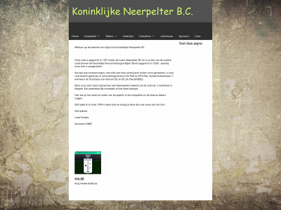 koninklijkeneerpelterbc.be snapshot