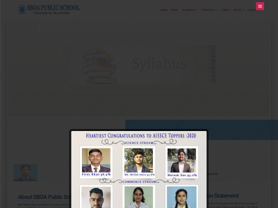 sboaschool.edu.in snapshot