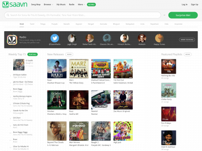 www.saavn.com snapshot