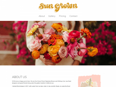 sungrownfloral.com snapshot