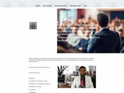 ministeriodedefensaderechoshumanosmddh.org snapshot