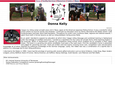 donnakellydressage.com snapshot